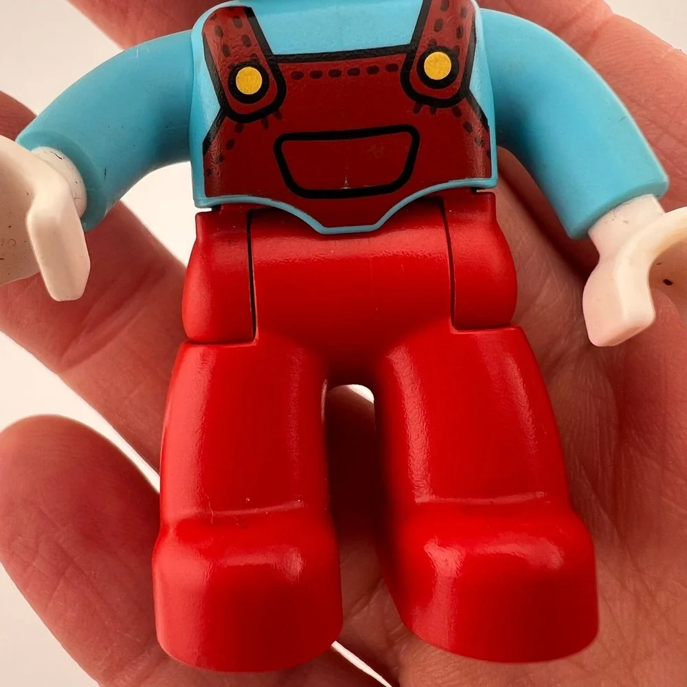 LEGO DUPLO Mickey Mouse Figure Red Overalls Disney Character Toy